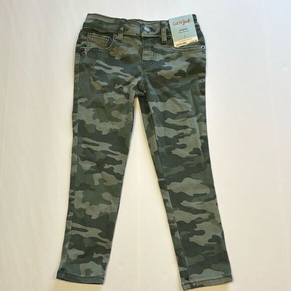 Cat & Jack Other - Cat & Jack Girls Green Camo Jeggings Adjustable Waist Ultimate Stretch Size 5